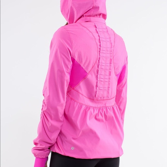 Lululemon Run: Hustle Jacket White Paris Pink-4 - Picture 2 of 4